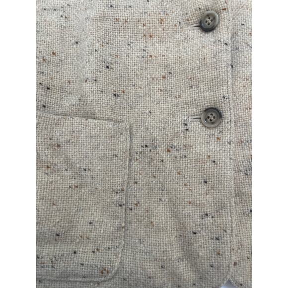 Vintage Sears Wool Blend Cream Tan Jacket Blazer - Size Women's Medium - Picture 3 of 10